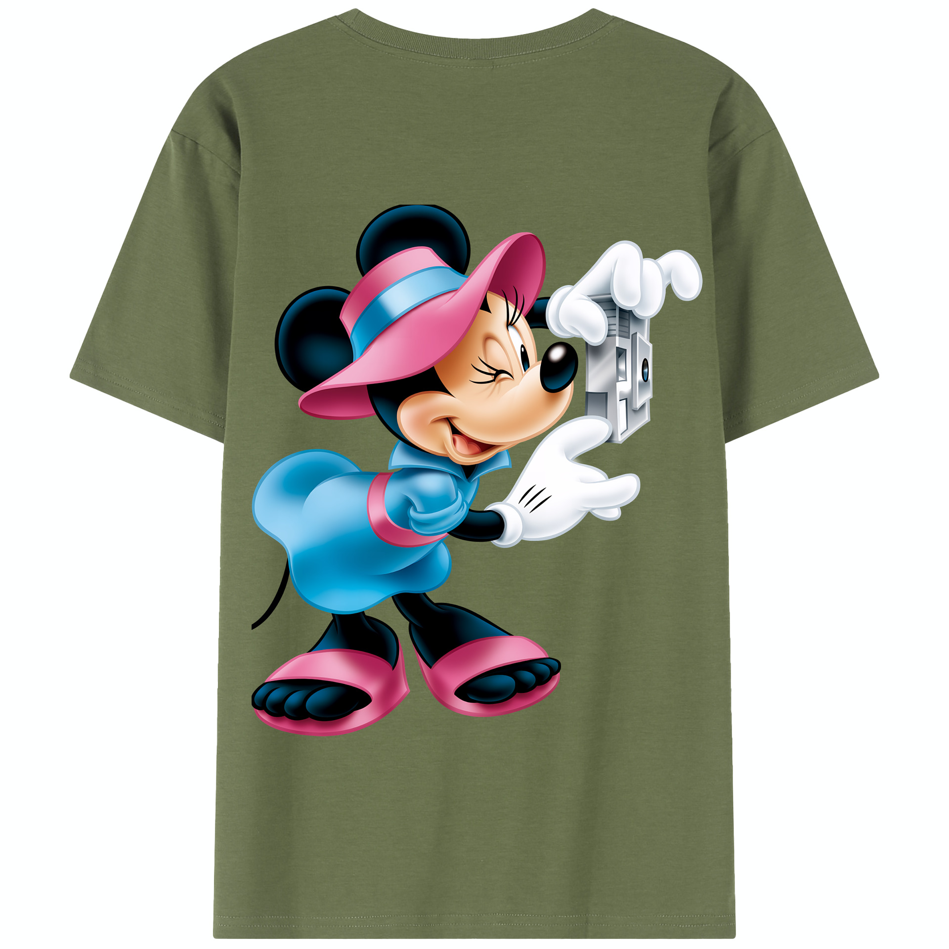 （画像用） ミッキーマウス Mickey Mouse 綿100％半袖Tシャツ（背面プリント）